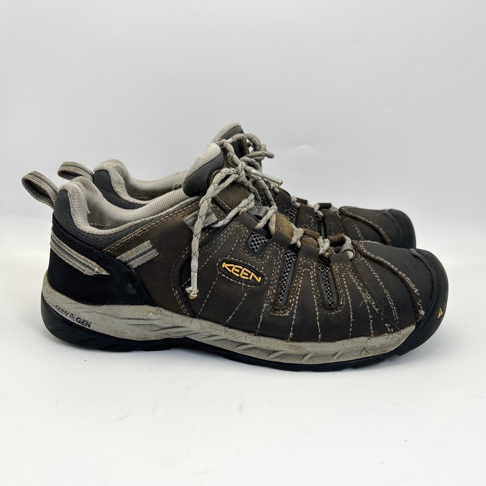 Keen Utility Flint Ii Low Work Shoes Mens Size 10.5 D Brown Steel Toe Safety